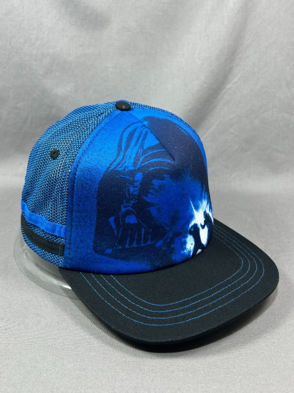 Disney Parks Star Wars Darth Vader Luke Duel Snapback Hat Blue Trucker Adult Cap